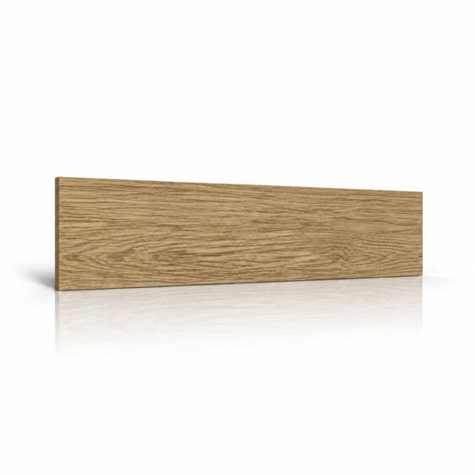 Wood Brandy decorative wall panel with warm wood grain finish on white background
