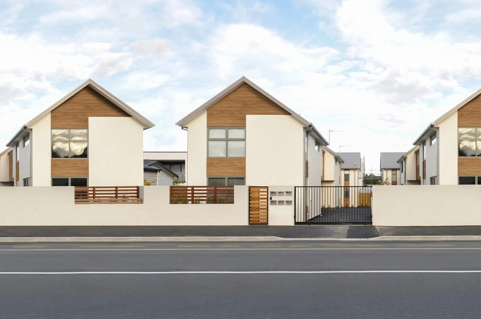 Wood Texture Flexible Wall Panels LIGHT OAK on houses' elevations DecorMania UK