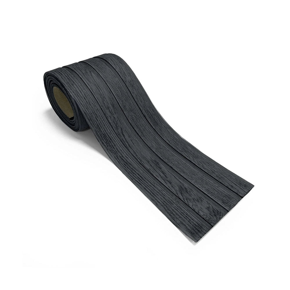 Wood Texture Flexible Wall Panels LINE GRAPHITE on white background DecorMania UK