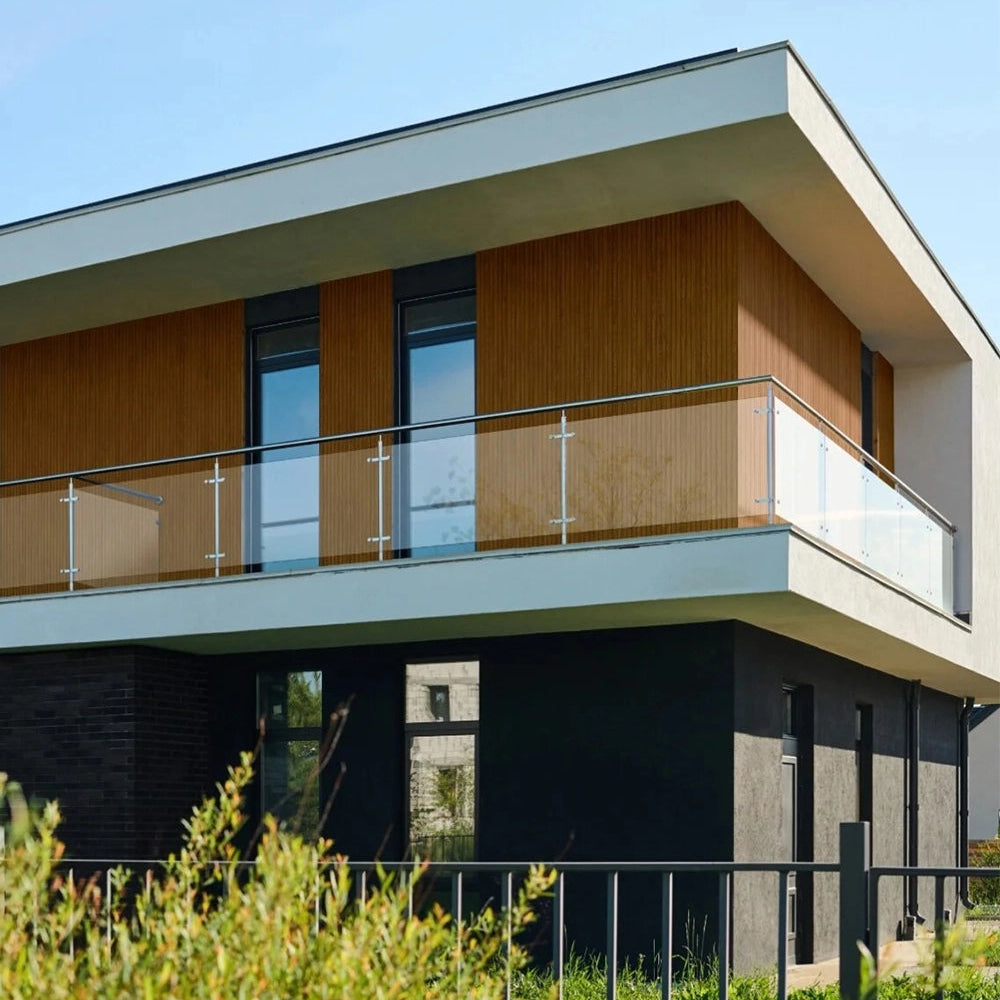 Wood Texture Flexible Wall Panels LINE WINCHESTER on house elevation DecorMania UK