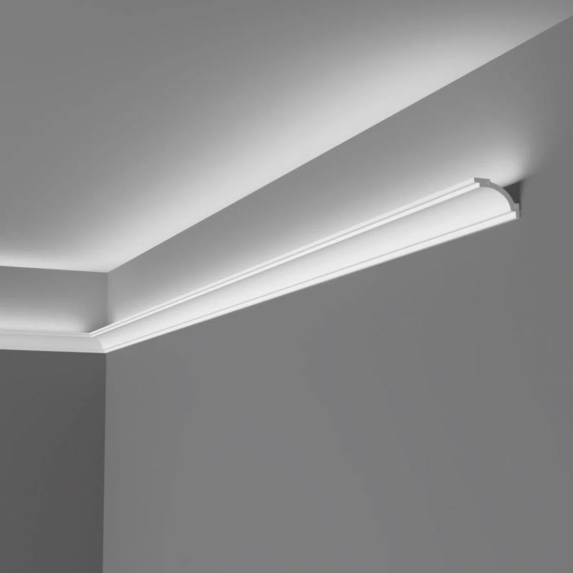 Z16 ARSTYL® 2M NMC Ceiling coving on grey wall | DecorMania UK 