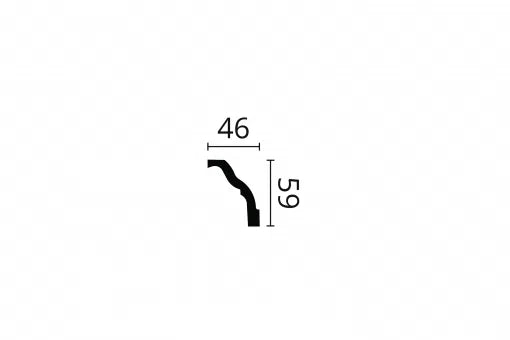Dimensions of Z18 ARSTYL® 2M NMC ceiling coving | DecorMania UK 