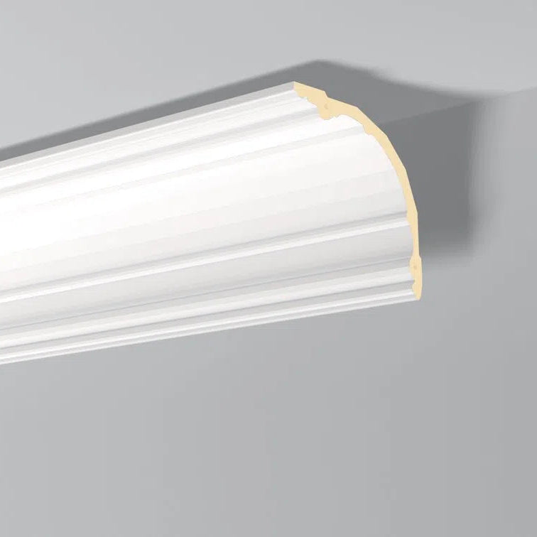 GENEVIA (Z71) 2.44M NMC Ceiling Coving on grey ceiling | DecorMania UK 