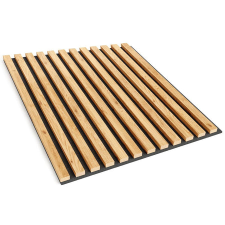 Acoustic Slats panel square - Natural OAK - Slats acoustic 3D Panels | DecorMania