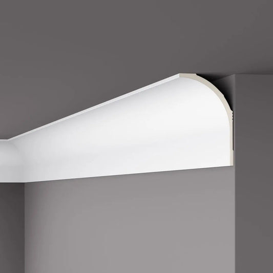 AD23 ART DECO 2M Ceiling Coving on the dark grey ceiling  | DecorMania UK 