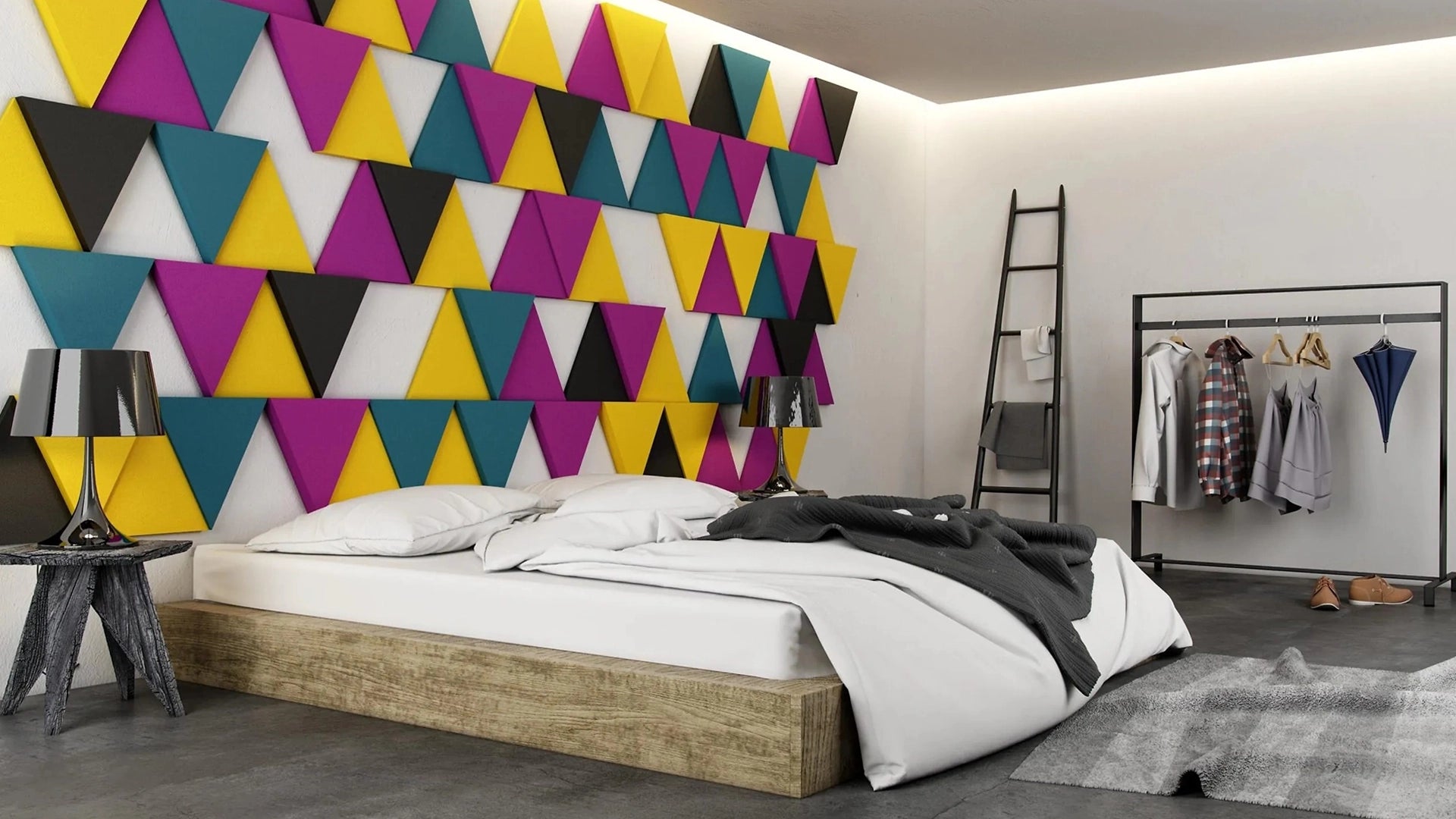 fluffo soft flat wall panels acoustic plain wall decormania bedroom ineterior