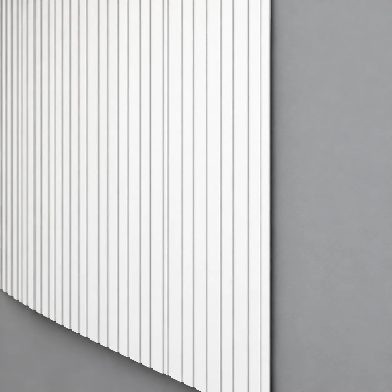 ALLEGRETTINO FLEX ARSTYL white flexible wall panel with fine vertical three-dimensional texture