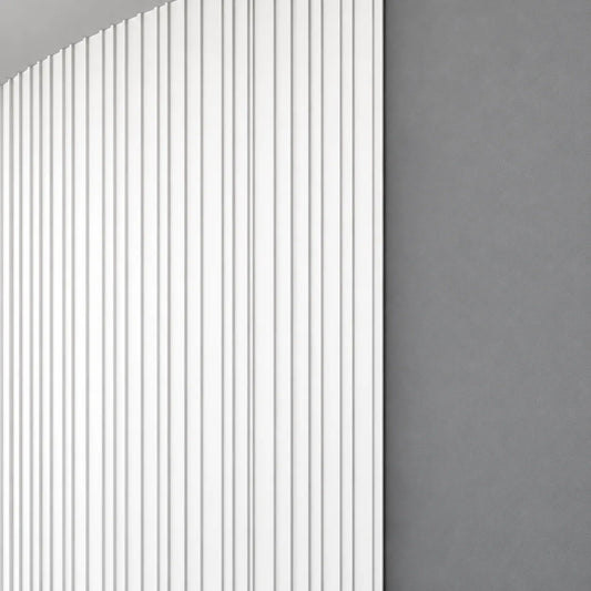 ALLEGRETTINO FLEX ARSTYL white flexible wall panel with fine vertical three-dimensional texture