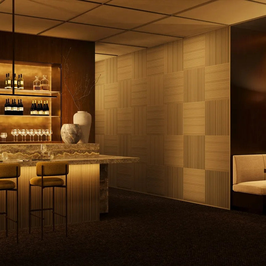 ALLEGRETTINO ARSTYL wall panels used in a luxury restaurant and bar interior