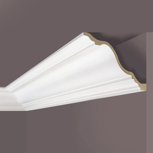 ANASTASIA Z74 2.4M Ceiling Coving on grey ceiling  | DecorMania UK 