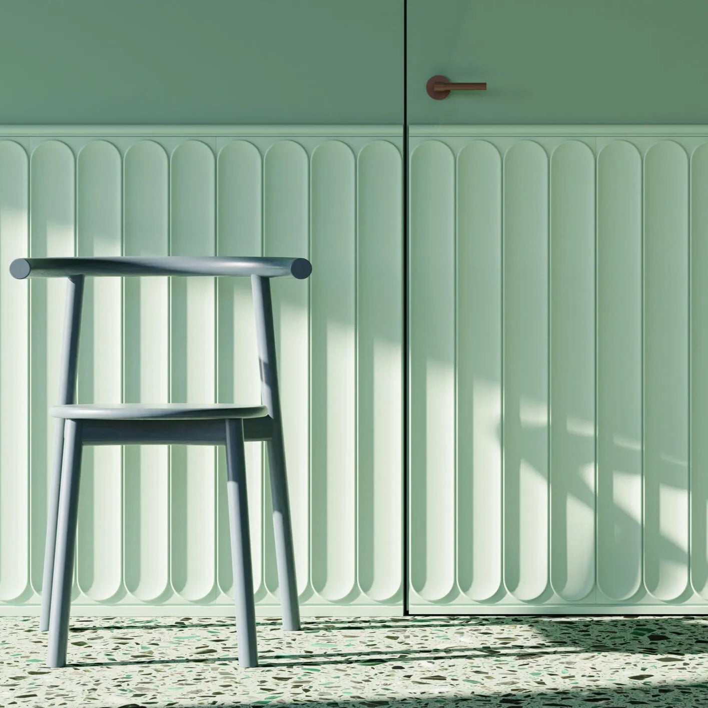 ARC S Arstyl® 3D Wall Panels in a vibrant dining area with curved panel design | DecorMania UK