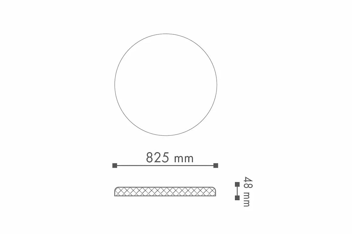 Dimensions of R12 ARSTYL Ceiling rose DecorMania UK 