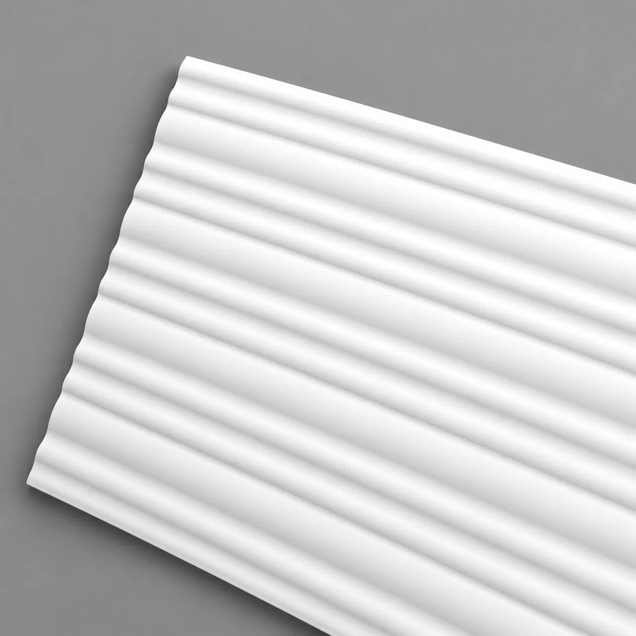 CALANDO ARSTYL white decorative wall panel with soft flowing three-dimensional wave design
