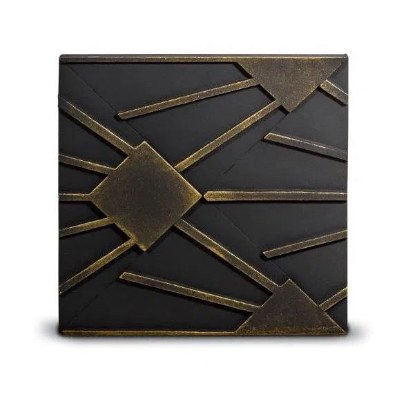 Concrete 3D Tile ANDROMEDA Black Gold - Box of 12 - 3D Concrete Tiles | DecorMania