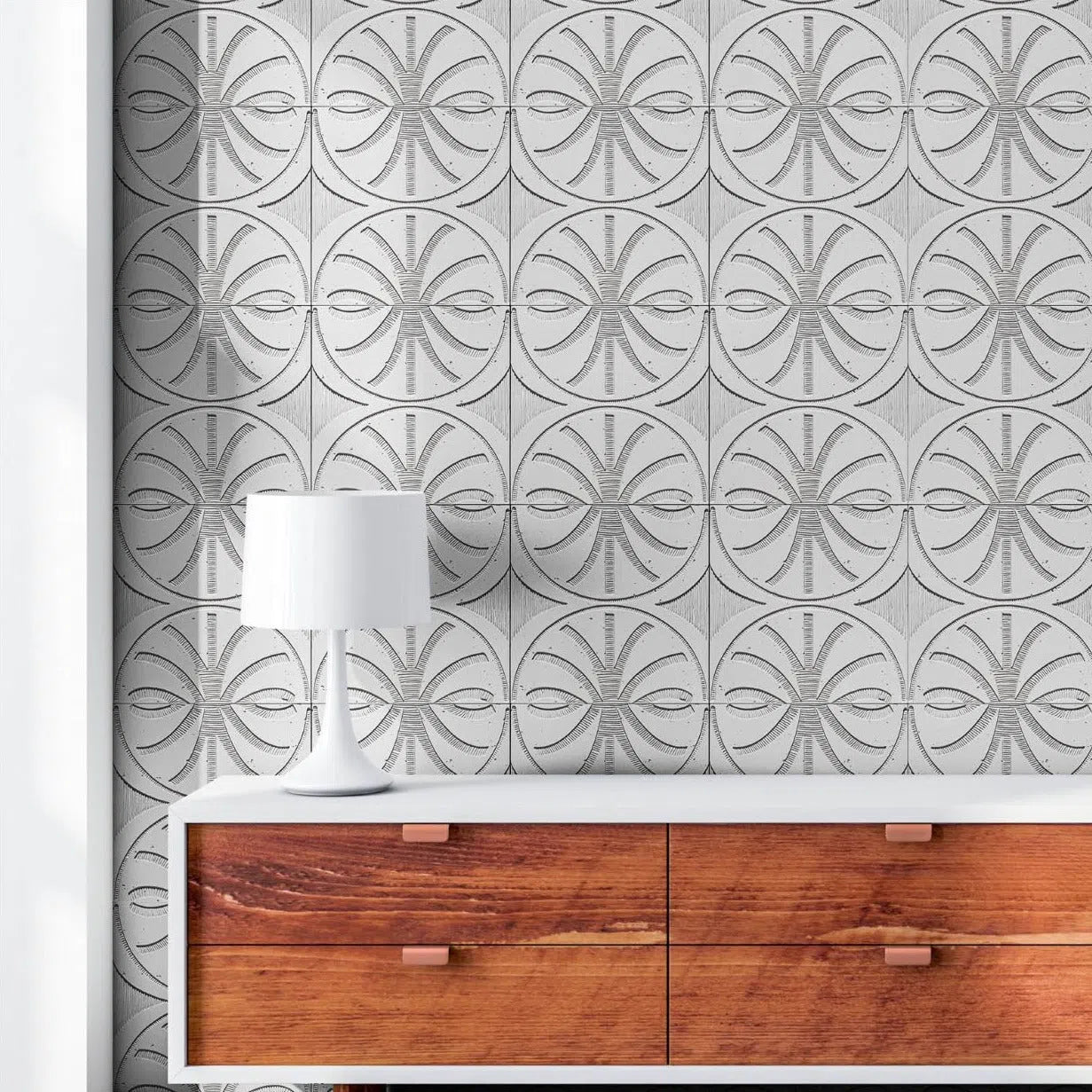 Concrete 3D Tile CARINA Grey - Box of 6 - 3D Concrete Tiles | DecorMania