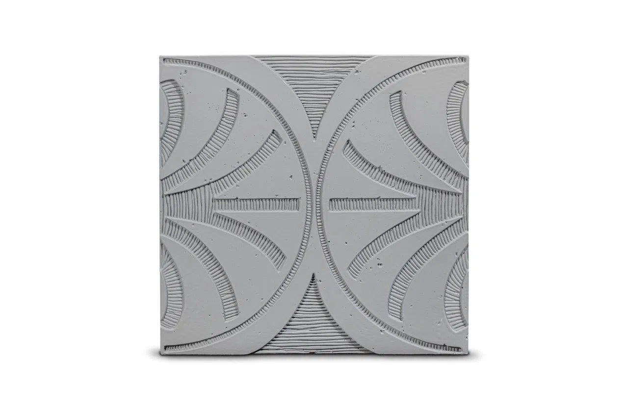 Concrete 3D Tile CARINA Grey - Box of 6 - 3D Concrete Tiles | DecorMania