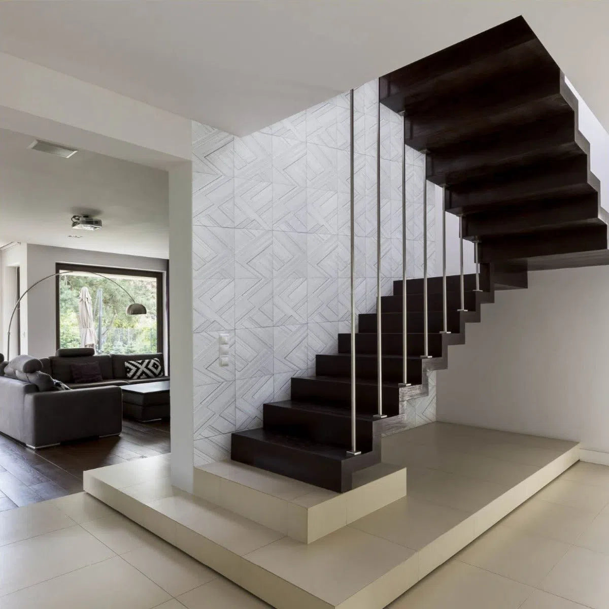 Concrete 3D Tile LUX - Box of 4 - 3D Concrete Tiles | DecorMania