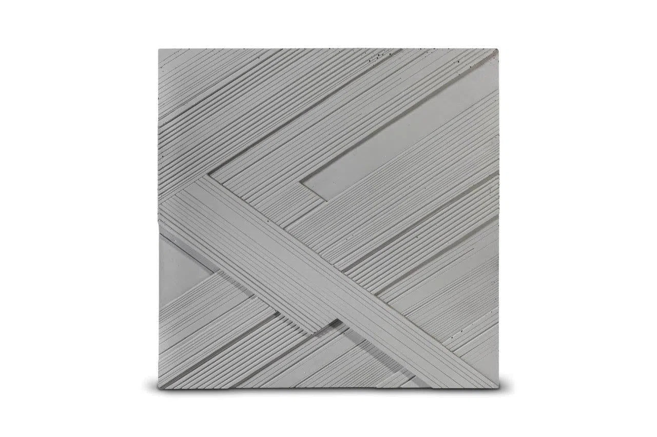 Concrete 3D Tile LUX - Box of 4 - 3D Concrete Tiles | DecorMania
