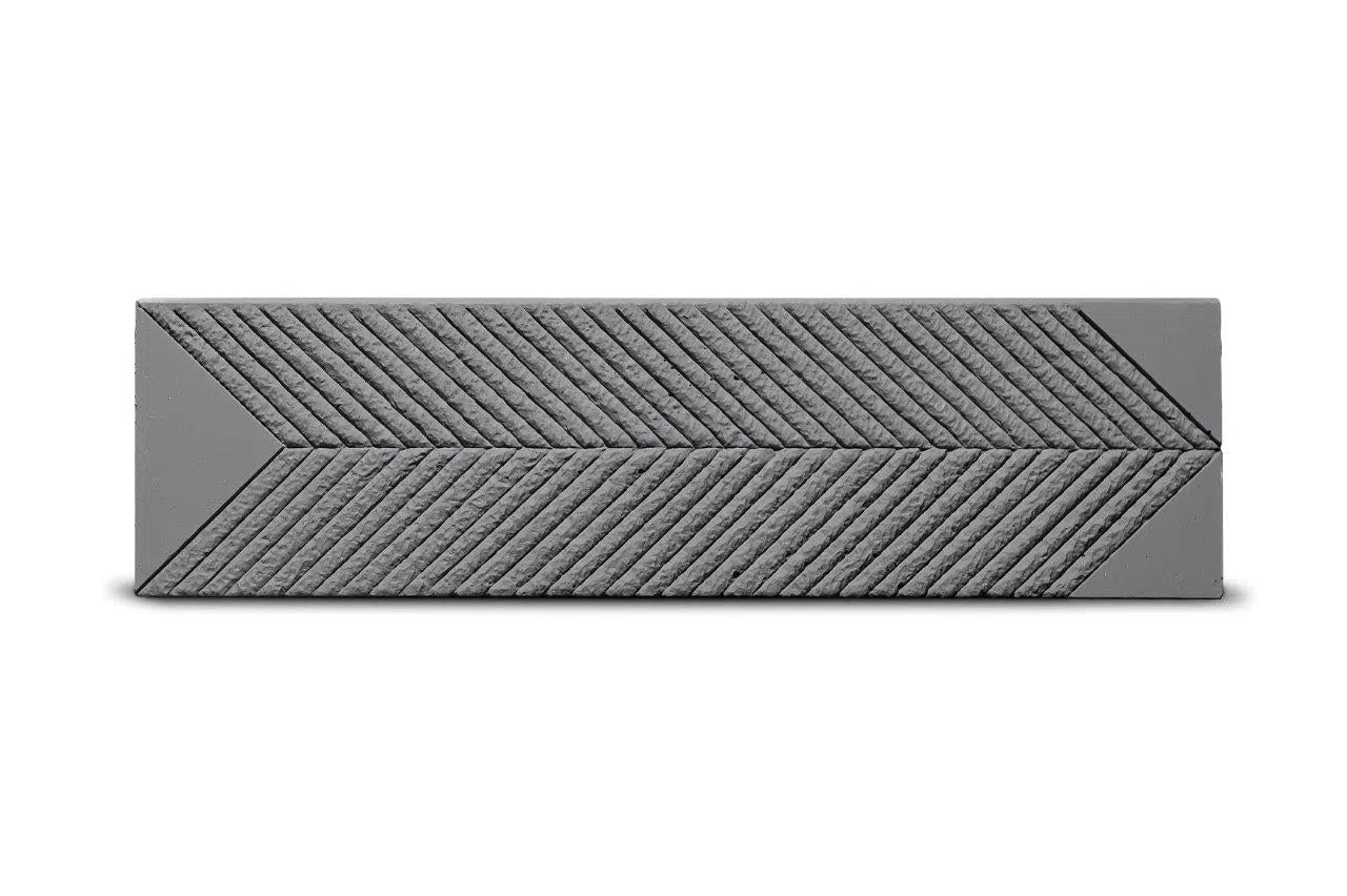 Concrete 3D Tile SAGITA Dark Grey - Box of 8 - 3D Concrete Tiles | DecorMania