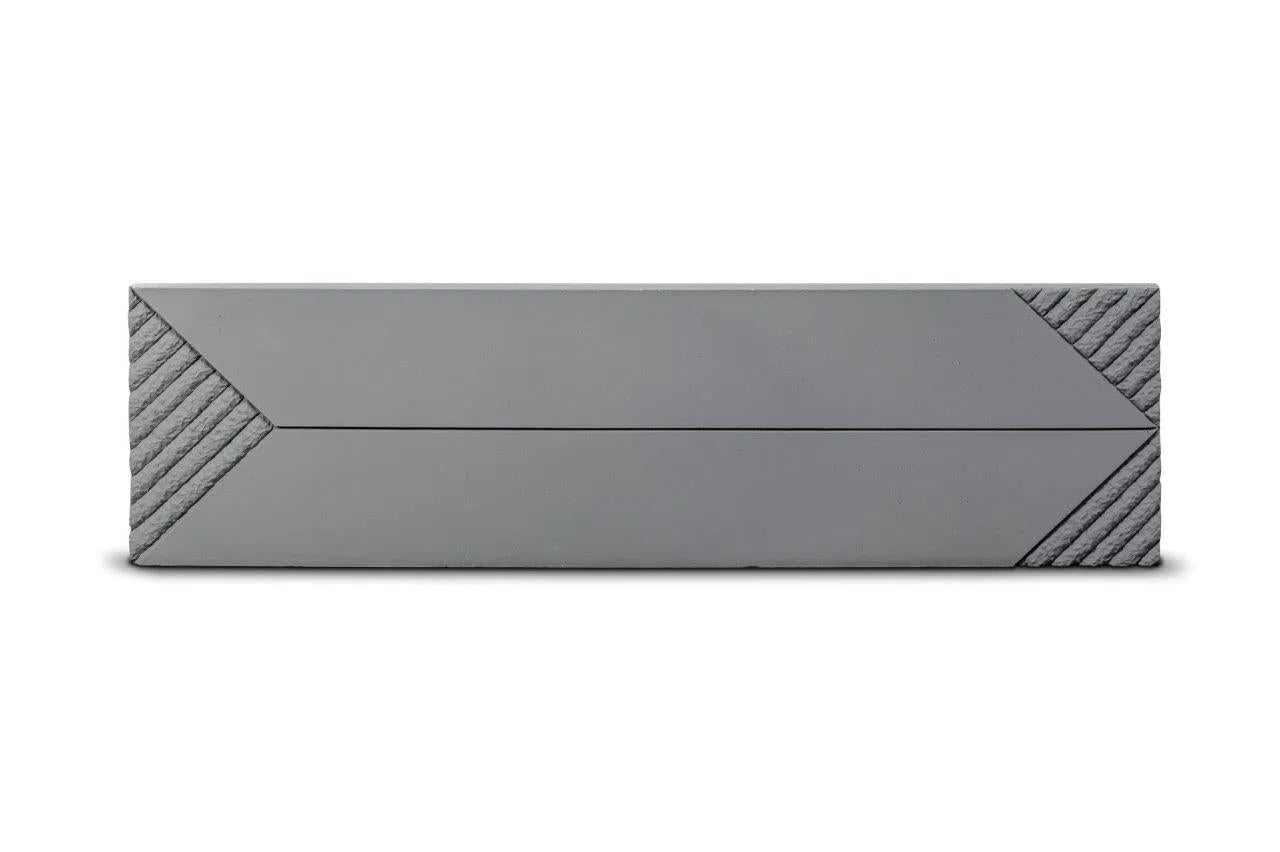 Concrete 3D Tile SAGITA Dark Grey - Box of 8 - 3D Concrete Tiles | DecorMania