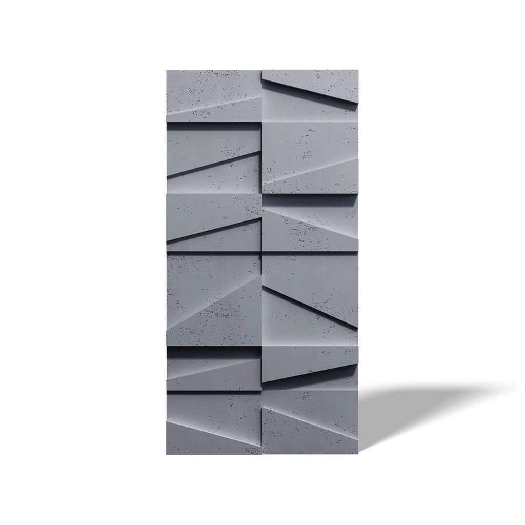 Close-up view of Concrete 3D Concrete Wall Panel BOOKCASE | DecorMania UK