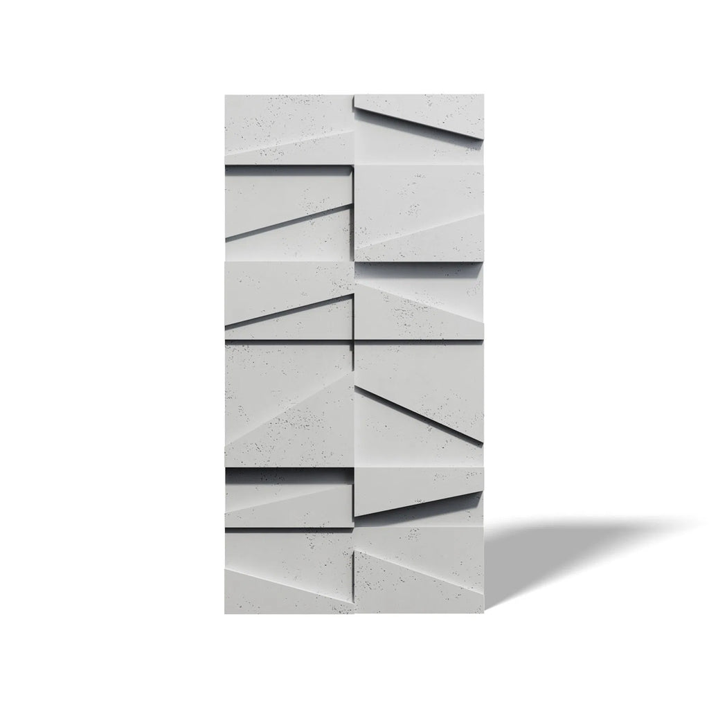 Close-up view of Concrete 3D Concrete Wall Panels BOOKCASE | DecorMania UK