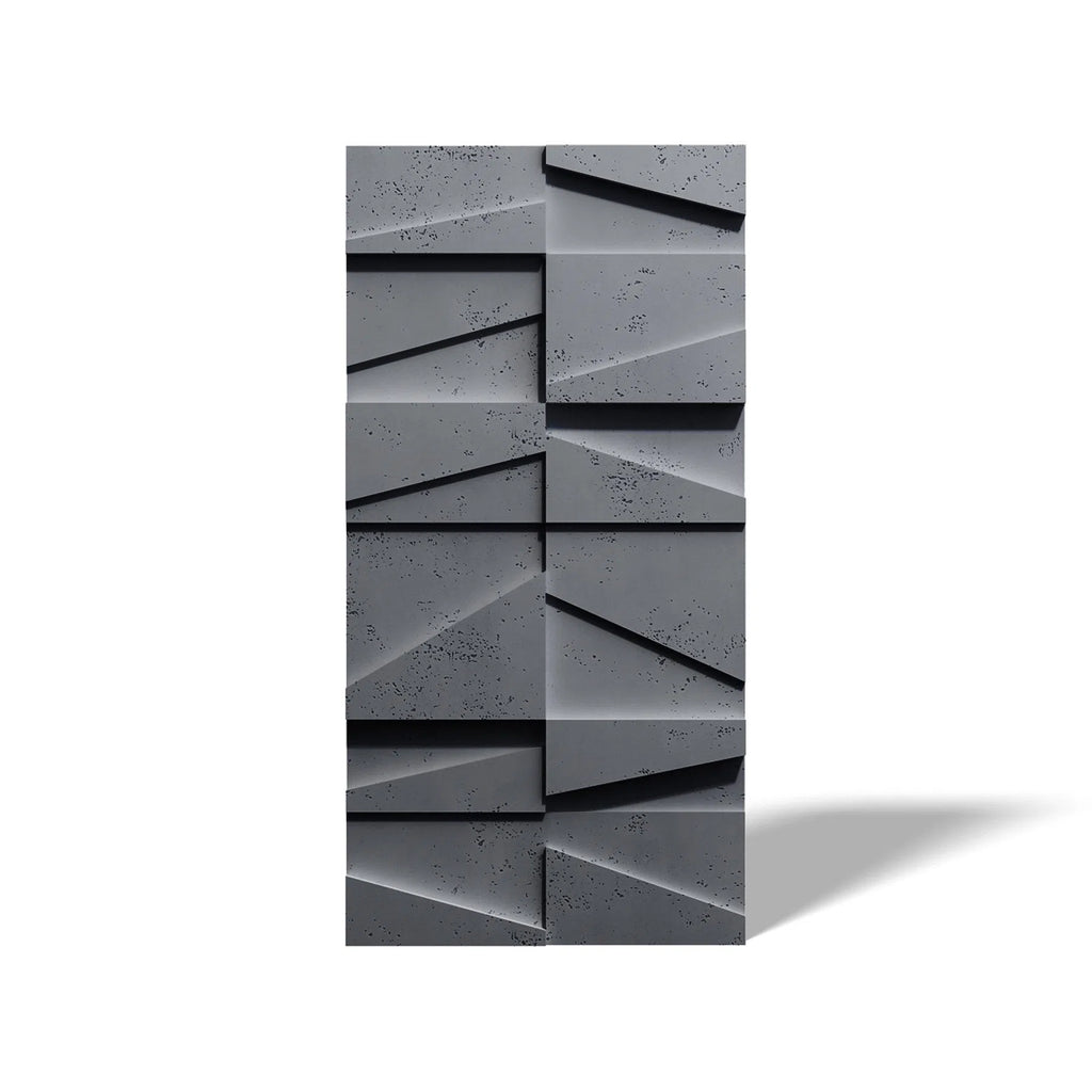 Close-up view of Concrete 3D Concrete Wall Panel BOOKCASE | DecorMania UK