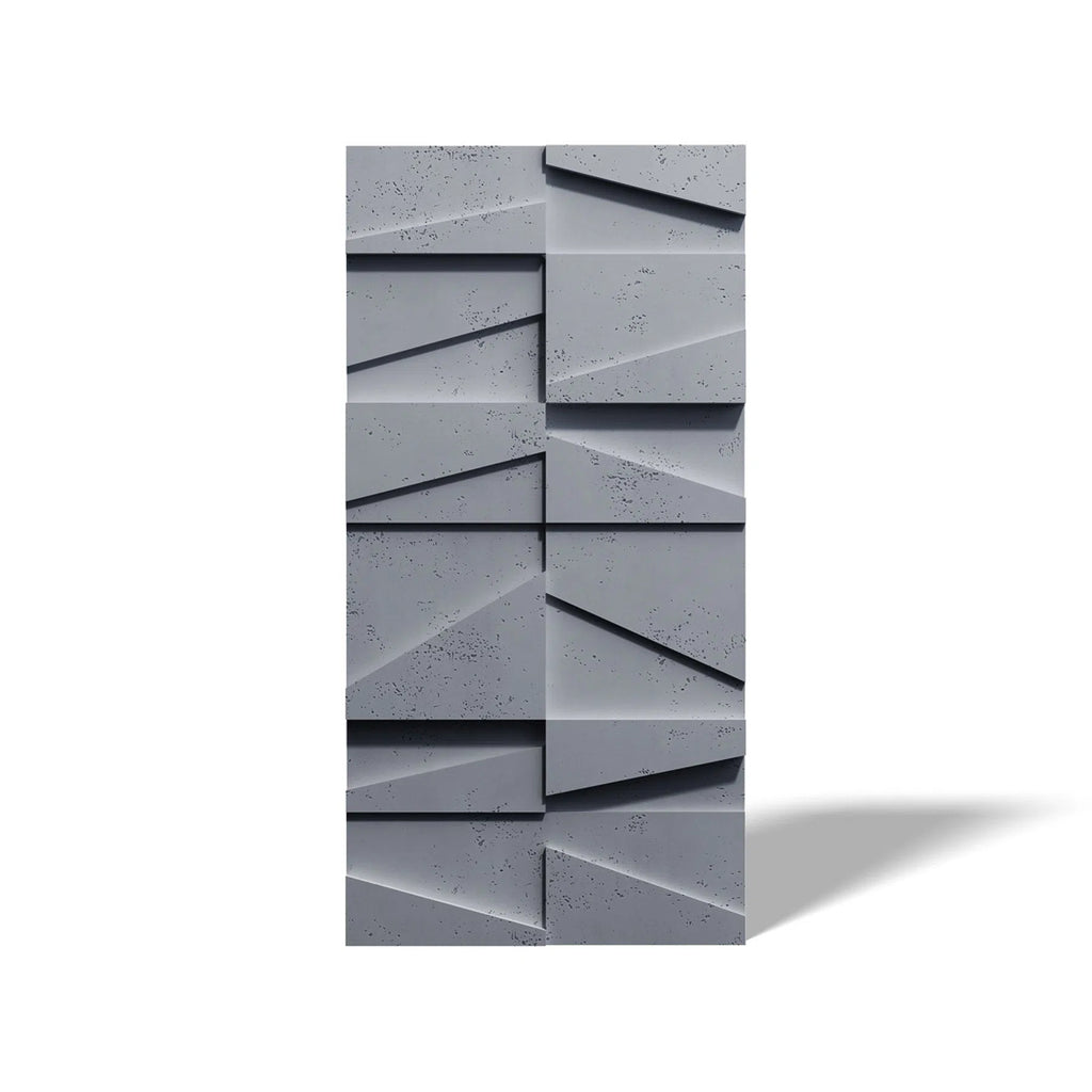 Close-up view of Concrete 3D Concrete Wall Panel BOOKCASE | DecorMania UK