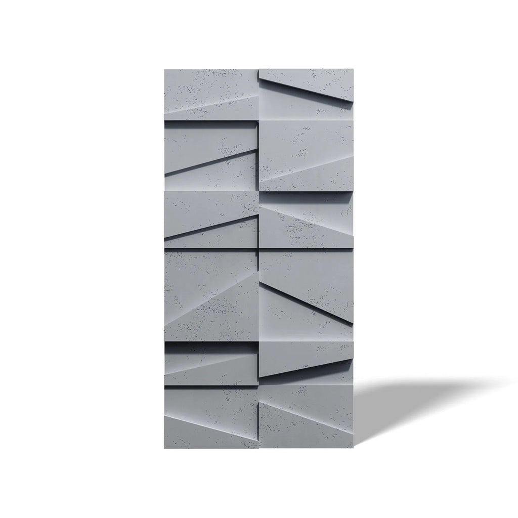 Close-up view of Concrete 3D Concrete Wall Panel BOOKCASE | DecorMania UK