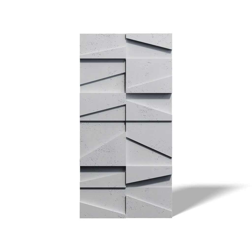 Close-up view of Concrete 3D Concrete Wall Panel BOOKCASE | DecorMania UK