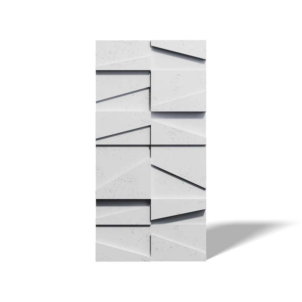 Close-up view of Concrete 3D Concrete Wall Panel BOOKCASE | DecorMania UK