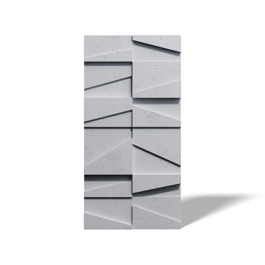 Close-up view of Concrete 3D Concrete Wall Panel BOOKCASE | DecorMania UK