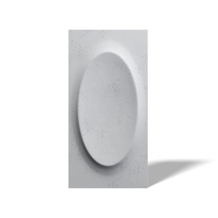 3D Concrete Wall Panel OVAL on a white background | DecorMania UK