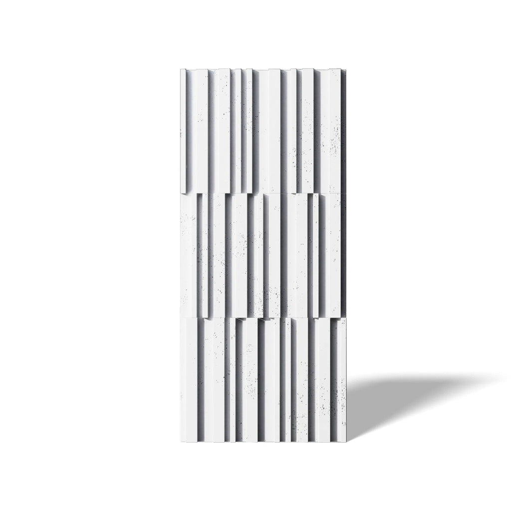 3D Concrete Wall Panel RIFT MIXED on a white background | DecorMania UK