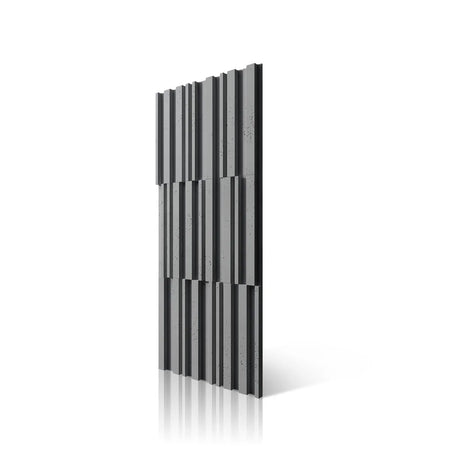 3D Concrete Wall Panel RIFT MIXED on a white background | DecorMania UK