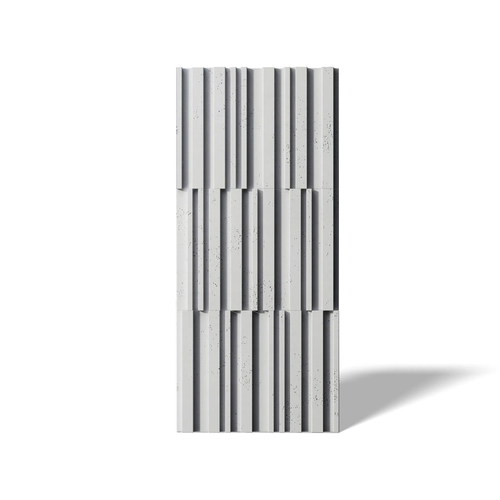 3D Concrete Wall Panel RIFT MIXED on a white background | DecorMania UK