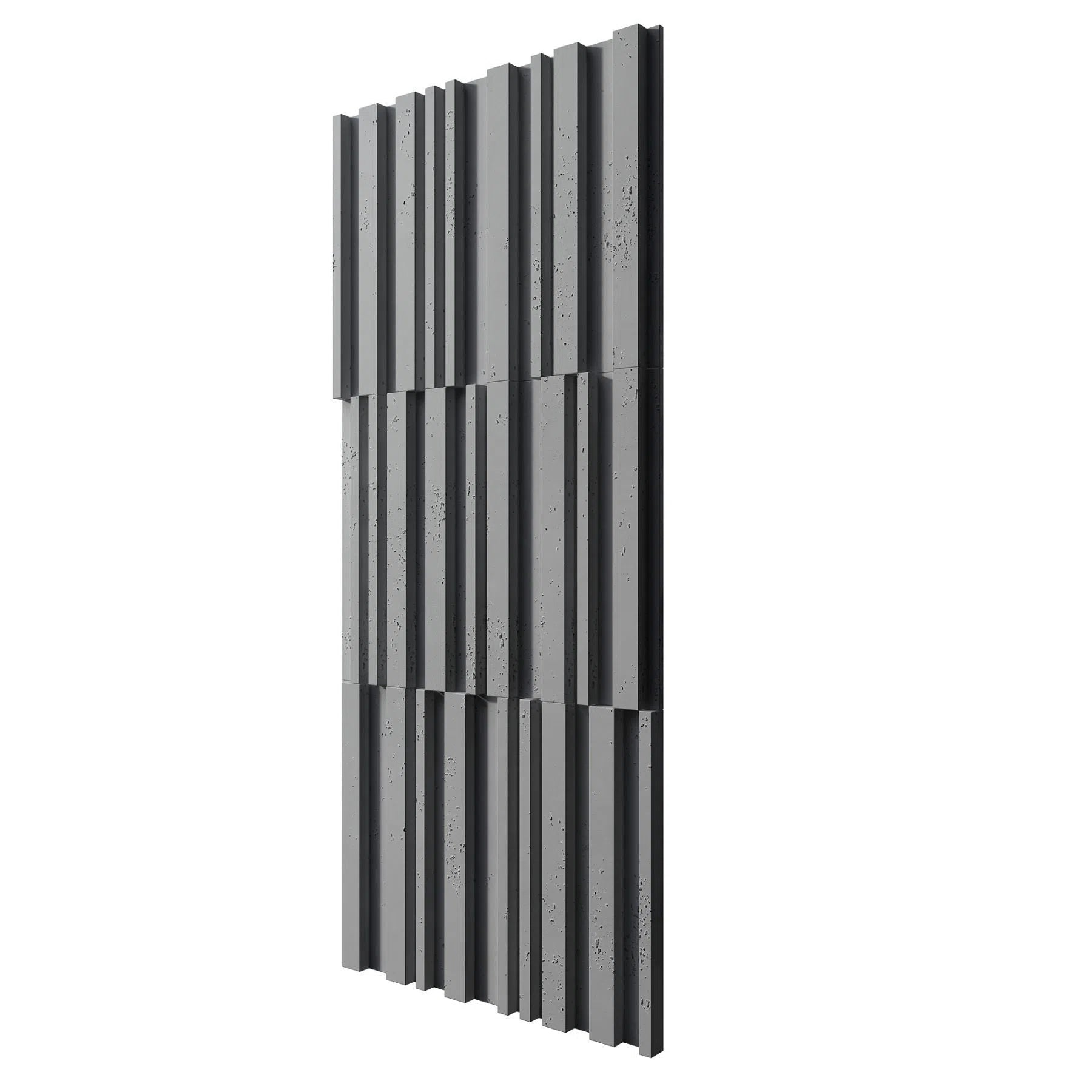3D Concrete Wall Panel RIFT MIXED on a white background | DecorMania UK
