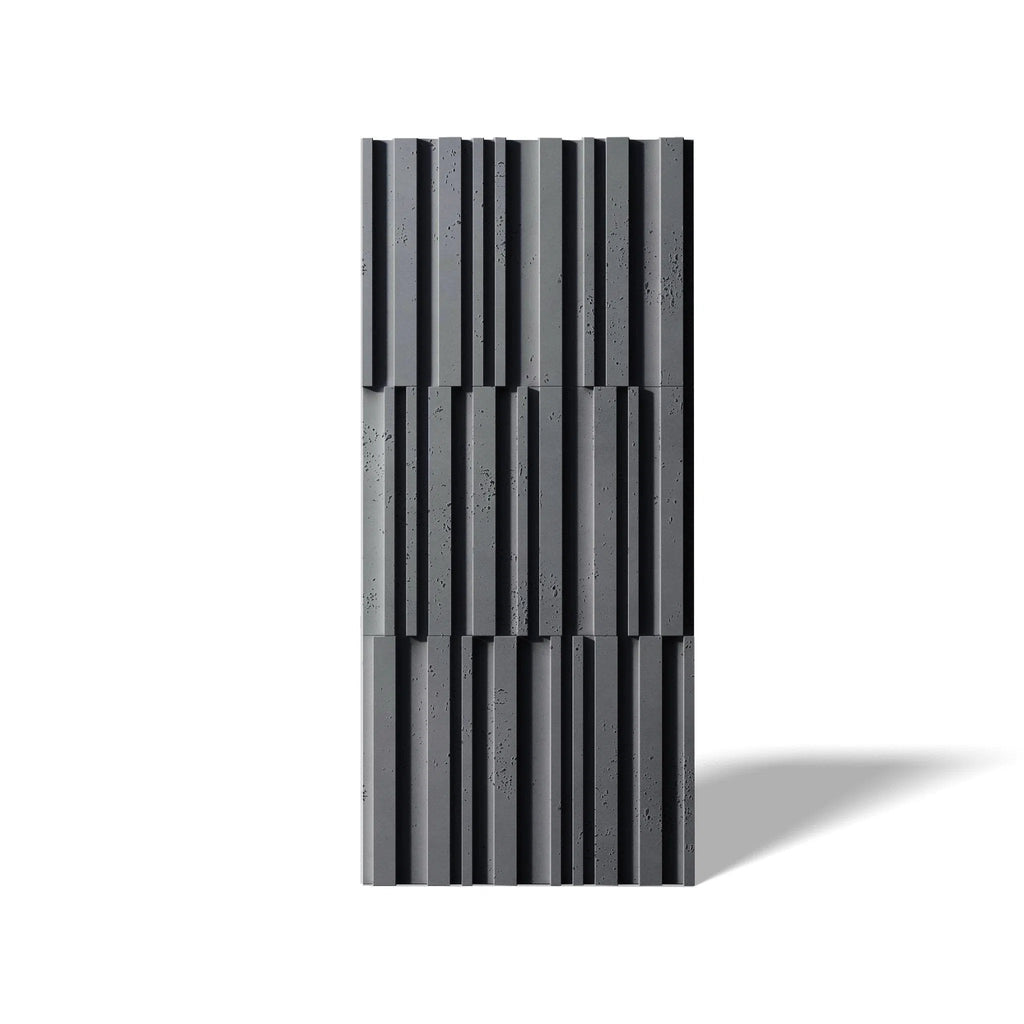 3D Concrete Wall Panel RIFT MIXED on a white background | DecorMania UK