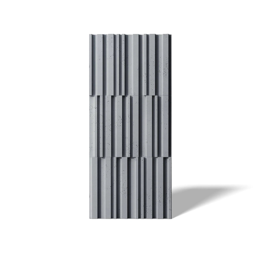3D Concrete Wall Panel RIFT MIXED on a white background | DecorMania UK