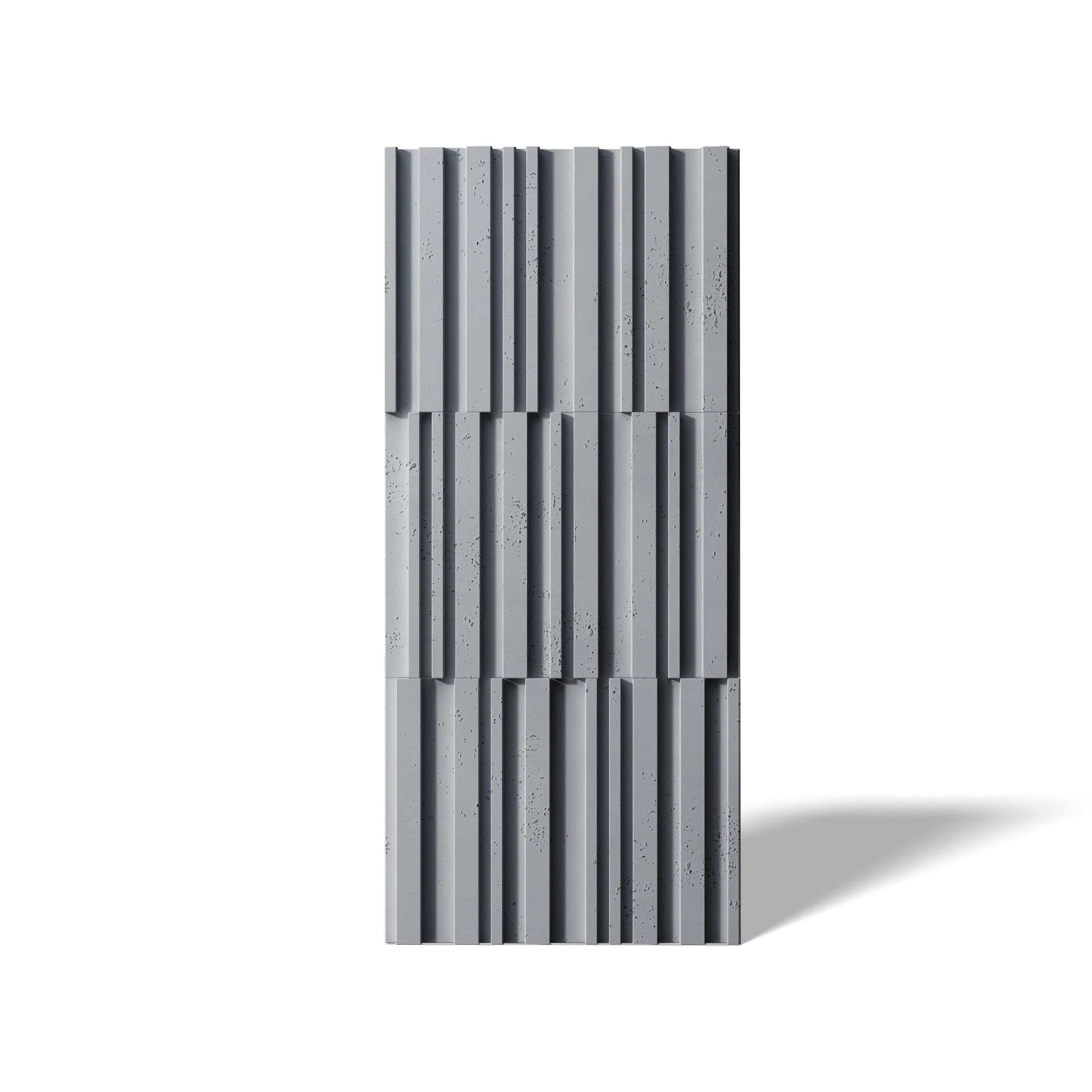 3D Concrete Wall Panel RIFT MIXED on a white background | DecorMania UK