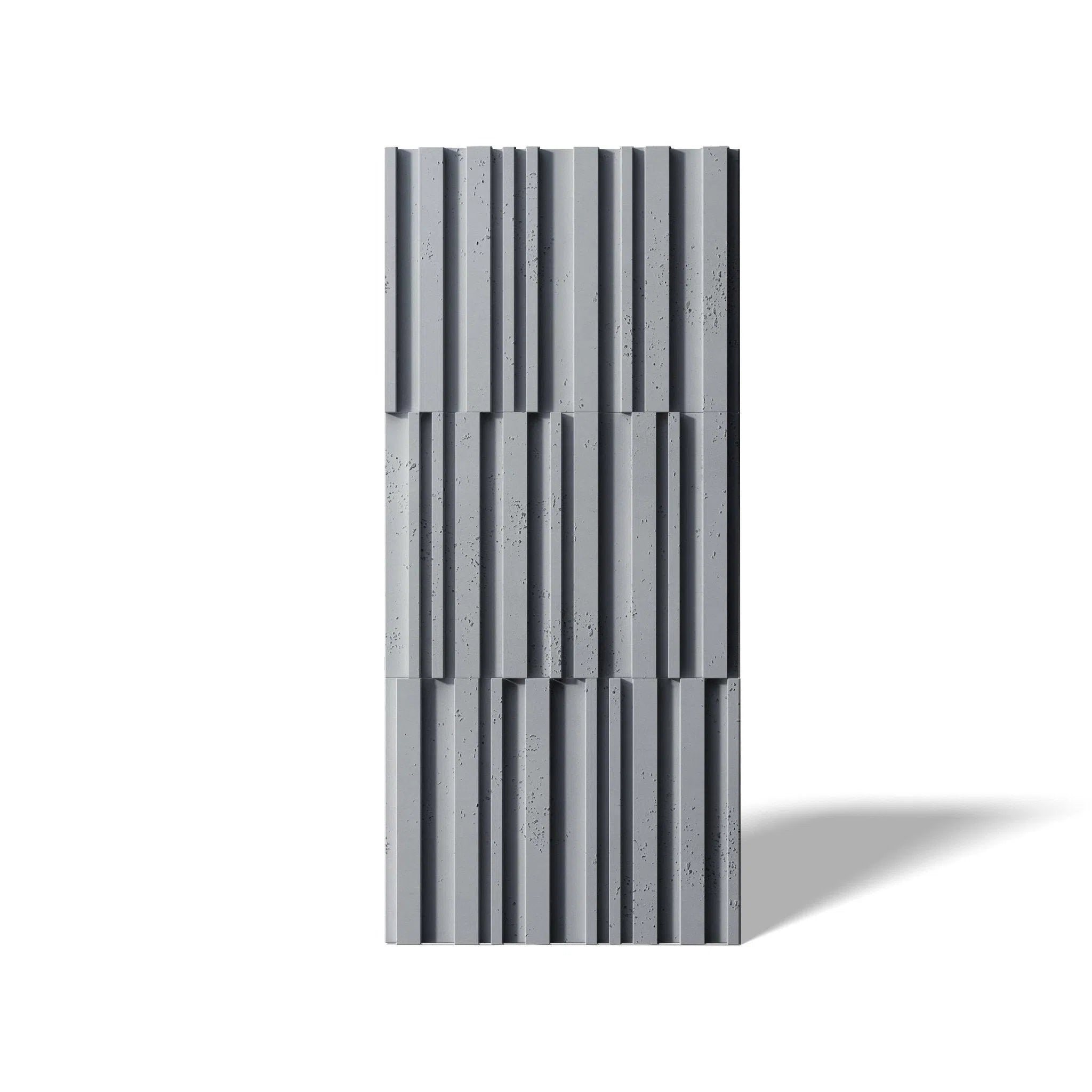 3D Concrete Wall Panel RIFT MIXED on a white background | DecorMania UK