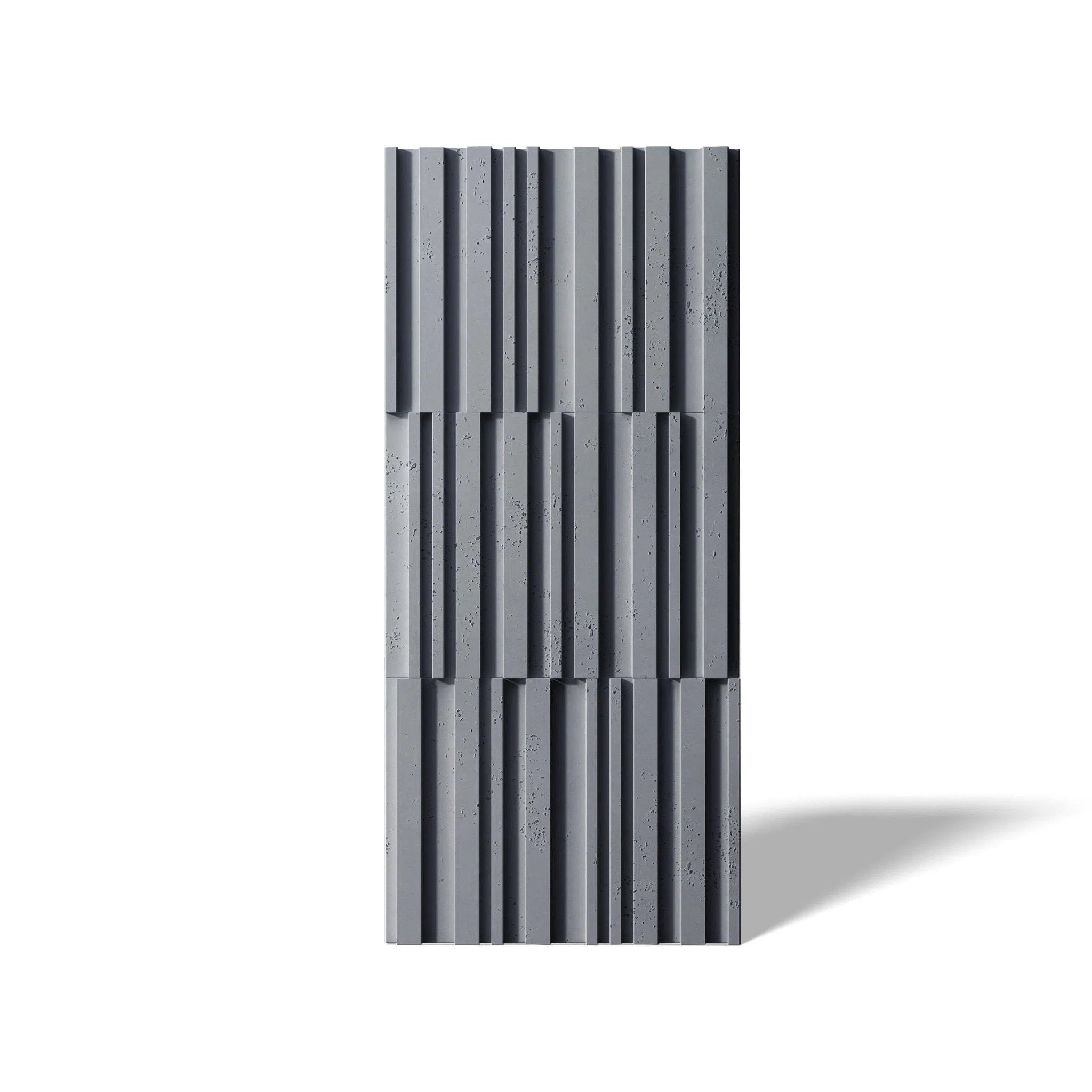 3D Concrete Wall Panel RIFT MIXED on a white background | DecorMania UK