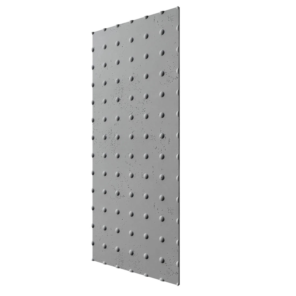 3D Concrete Wall Panel STEEL DOTS on a white background | DecorMania UK