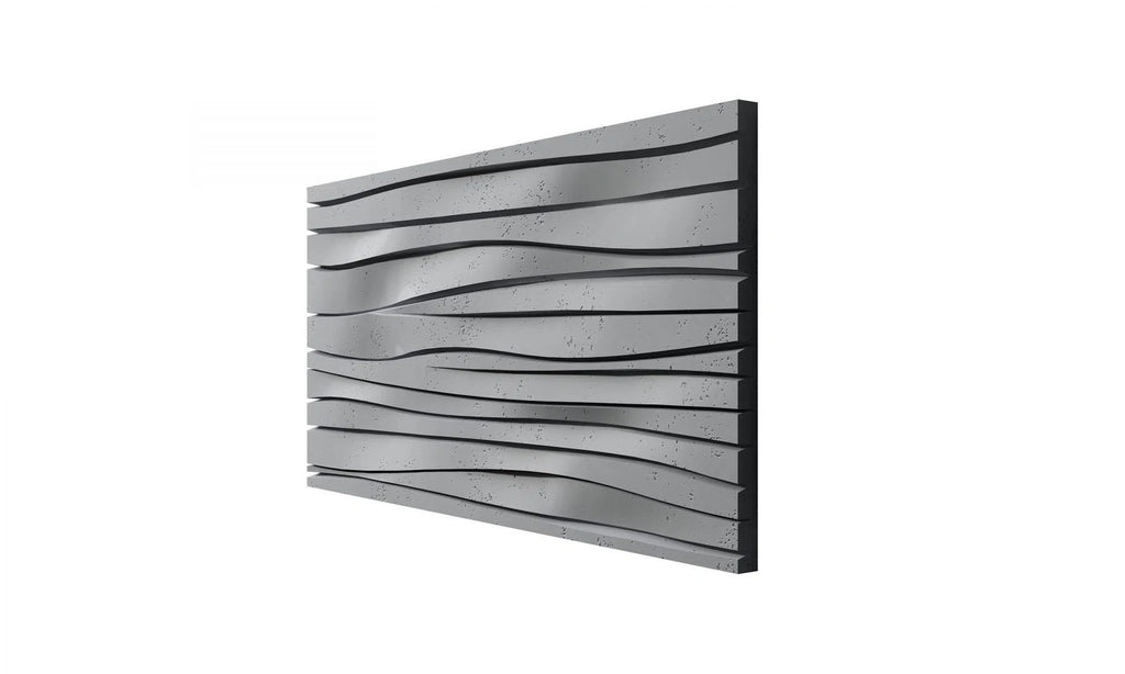 3D Concrete Wall Panel WAVES on white background | DecorMania UK