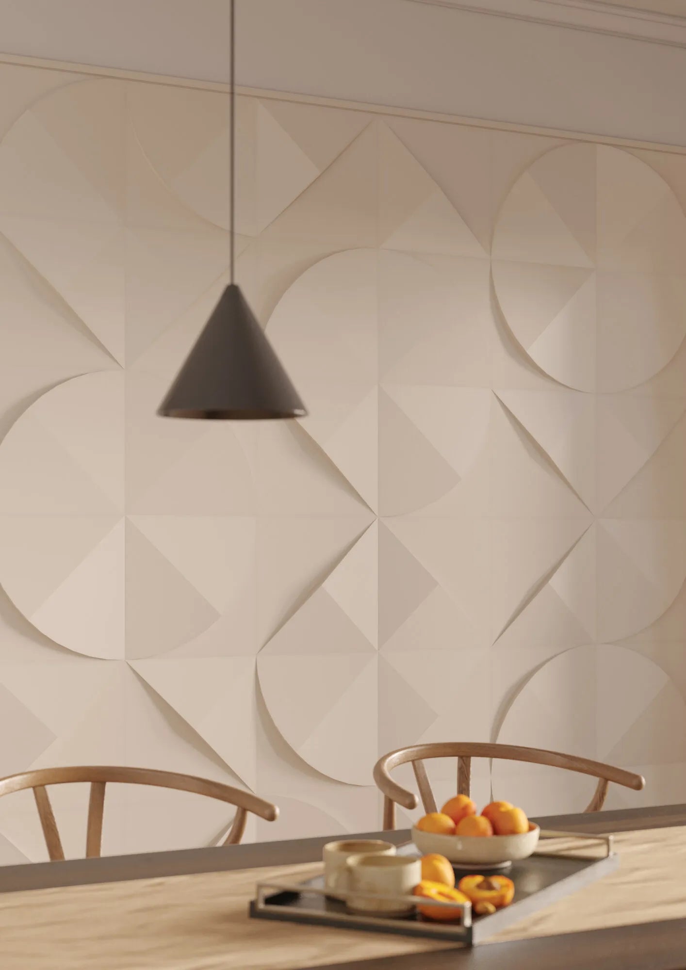 CURVE Arstyl® 3D Wall Panels adding texture to a modern living room wall | DecorMania UK