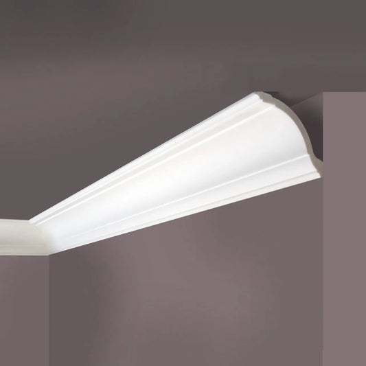CYNTHIA (WT17) 2.44M Ceiling coving on a dark grey ceiling | DecorMania UK 