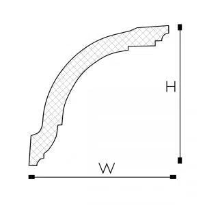 Dimensions of CYNTHIA WT17 2.44M Ceiling Coving  | DecorMania UK 