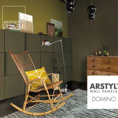 DOMINO 3D Wall Panel ARSTYL® in a stylish office, enhancing the wall with its simple, elegant pattern | DecorMania UK
