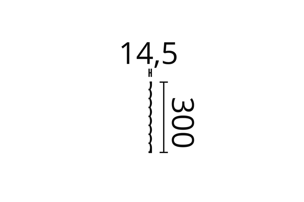 Dimensions of DORIQUE Arstyl® 3D Wall Panel | measuring 14.5mm x 300 mm | DecorMania UK
