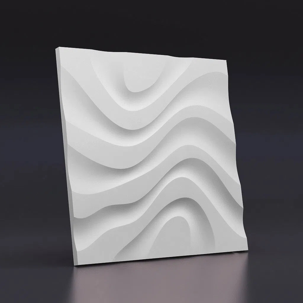 Model Dry Stream  - 3D Gypsum Wall Panels - single full size panel | DecorMania UK